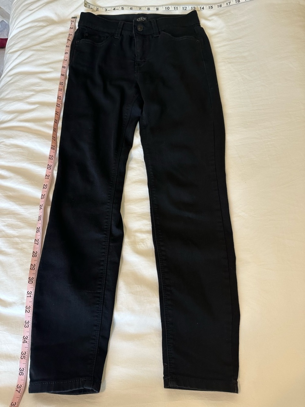 Curve Appeal Black Comfort Waist High-Rise Skinny Jeans - Size 2